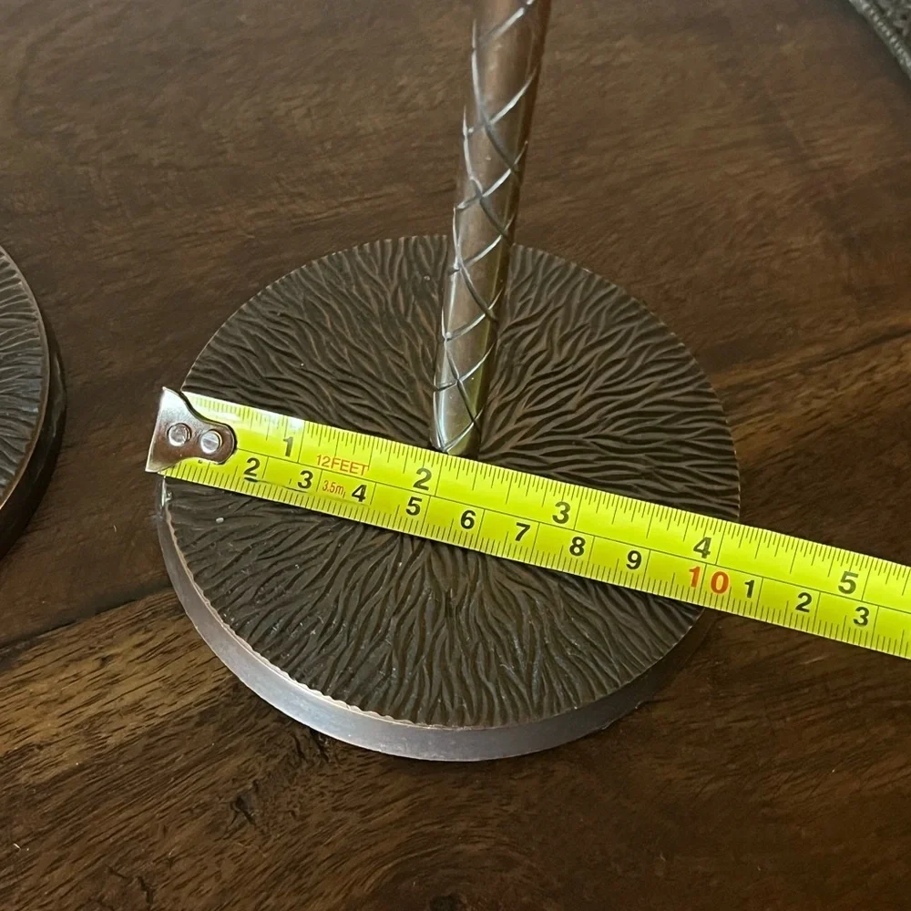 Set of 2 Vintage Brass Palm Tree Candle Holders Candlesticks 17